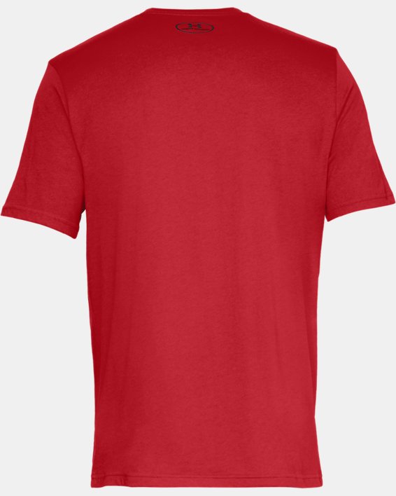 Men's UA Big Logo Short Sleeve T-Shirt in Red image number 4